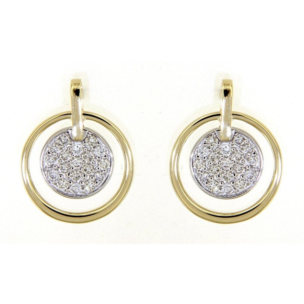 Cluster Diamond Party Wear Fine Round Stud Earrings